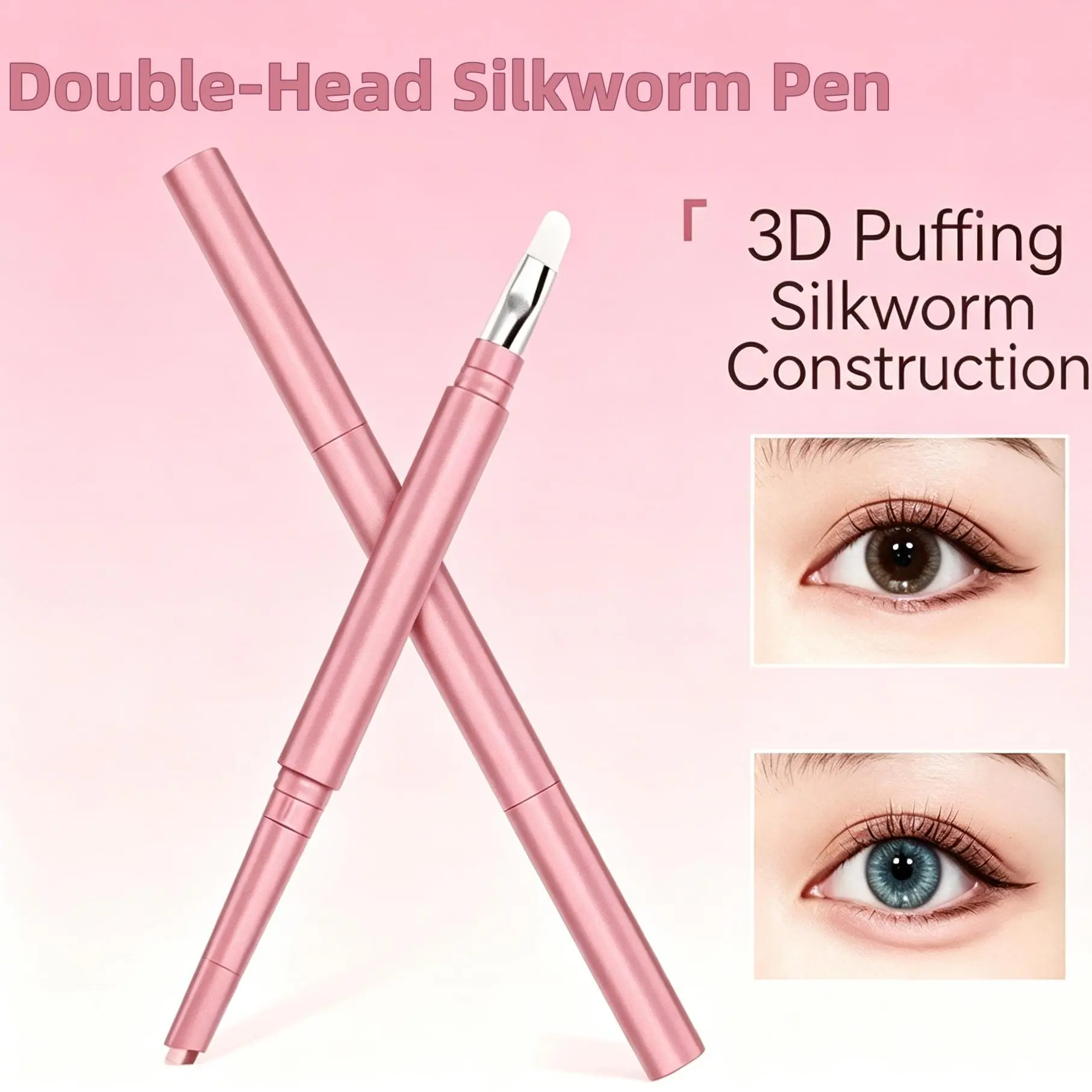 Eyebrow Highlighter and Contour Pencil Dual Ended Waterproof Makeup Stick for 3D Brows Korean Style Natural Definition 70% Brightening 30% Contour Smooth Application