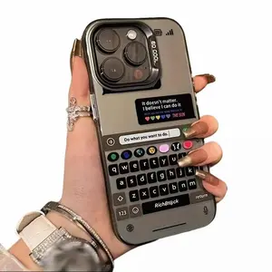 1pc Keyboard Pattern MD Laser Anti-Drop TPU Phone Case for iPhone 11-17 XS XR X 7 8 12 13 Mini Plus Pro Max SE Series Perfect Gift