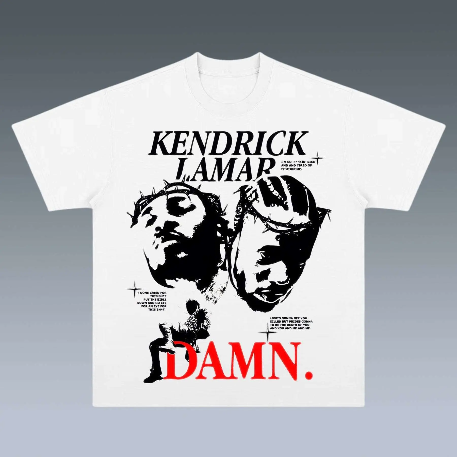 Keendrick L@mar V2 Tee T-shirt Vintage Rap Hip Hop Music Unisex T-shirt Creewneeck Madee Using 100% Us Cotton & Printeed In Thee Usa