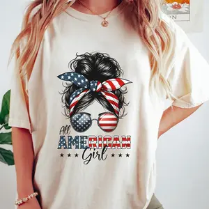 All American Girl 4th of July Shirt, All American Girl Shirt, Independence Day Shirt, 4th of July Gift, Independence Day Gift