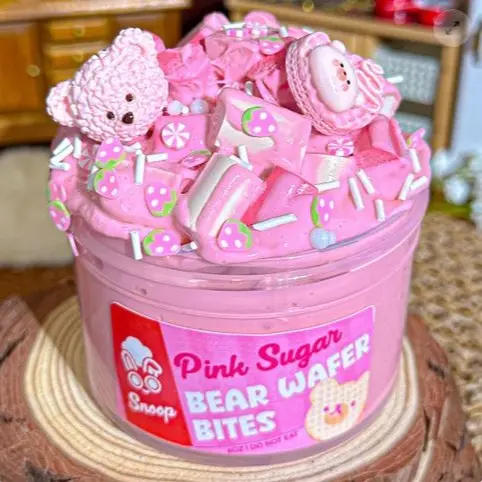 Pink Sugar Bear Wafer Bites Slime