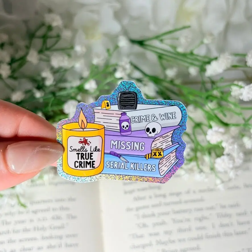 Smells Like True Crime 2-inch Crushed Glitter Sticker