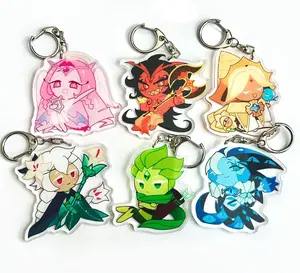 Cookie Run Kingdom Keychains - Shadow Milk, Pure Vanilla, Eternal Sugar, Burning Spice, Wind Archer, White Lilly - Cute Chibi Cookies! Cute, Durable, And Perfect For Bags, Keys, Or Gifts