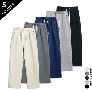 “5-Pack/5 Counts” Wide-Leg High-Waist Drawstring Loose Casual Training Pants