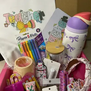 Teacher Scoop Bundles with 30oz Teacher Tumbler Add-On, Aesthetic Classroom Supplies Set for Educators Including Office Desk Accessories, Whiteboard Pens, Gel Pens