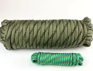 Wellmax Diamond Braid Nylon Rope 1/2 in X 100 Foot UV Protection Weather Resistant Camo for Camping Boating and Outdoor Adventures