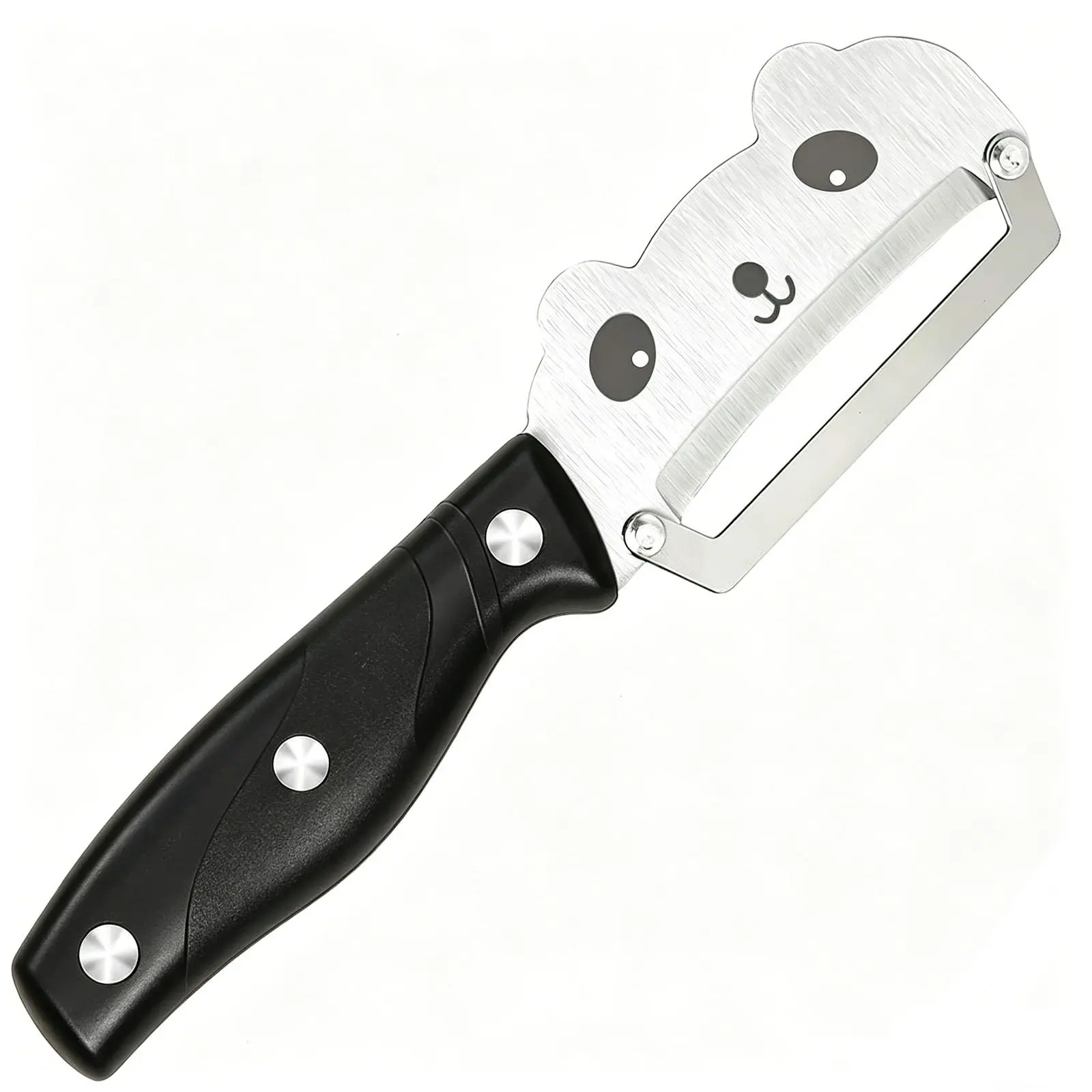 Bear-Shaped Vegetable Peeler, Stainless Steel, Ergonomic Handle, Ideal for Potatoes, Pumpkins, Fruits, Kitchen Tool