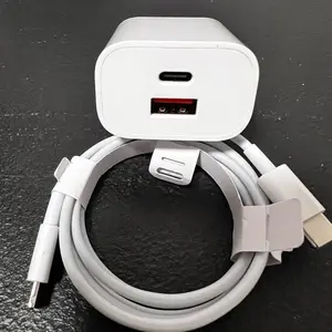 Cargador para iPhone, Paquete de 2 Bloques de Carga Rápida White PD de 20 W con Cables de Carga Rápida de 6 Pies Compatibles con iPhone 14/13/12/11