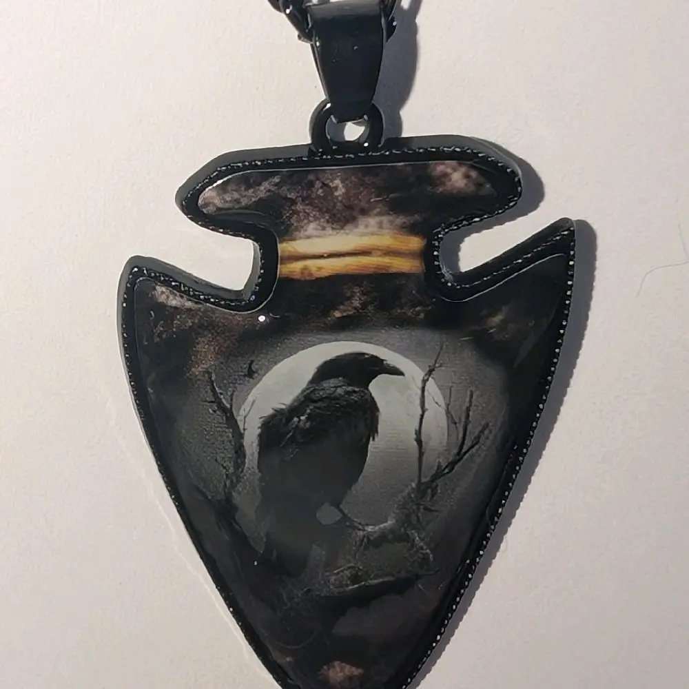 crow arrowhead necklace