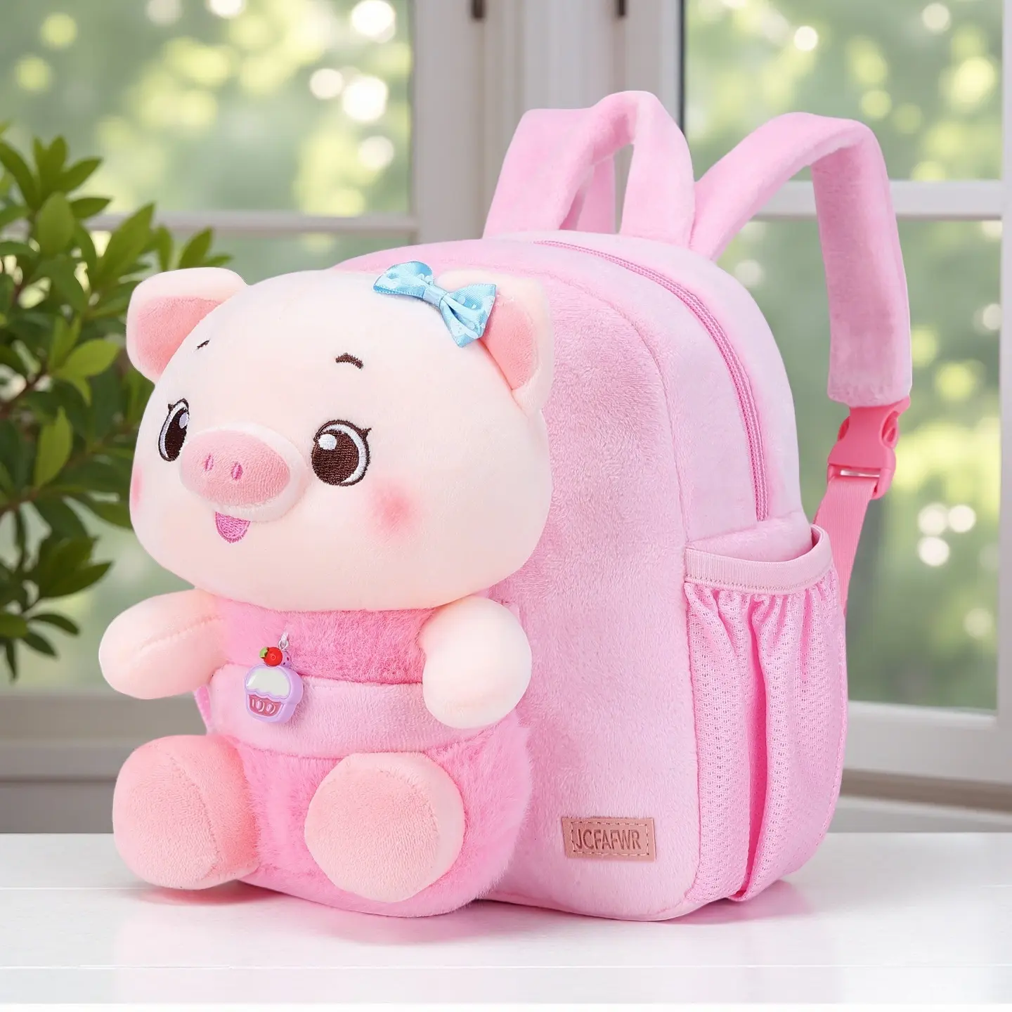 Kids Backpack, Girls Bag, Toddler Backpack with Detachable Doll, Cute Piggy Backpack for Preschoolers Pink, Children, Adjustable Backpack Bookbag mochilas para niñas bags for school