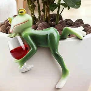Cute Resin Frog Figurine Ornaments - Home Garden, Desk/Bedroom & Shelf Decor, Unique Gift for Frog Lovers, Animal Decorative Figurines, Artificial Resin Figurines