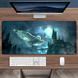 Wizard Castle Pattern Mouse Pad, Large Game Mouse Pad, Aesthetic Desktop Decoration Protective Pad, Non-slip Rubber Pad for Laptop, Desktop Computer Games, Macbook Accessories, Gaming Desk Accessory