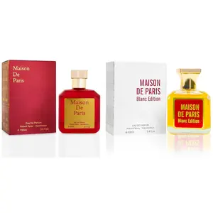 Maison De Paris Unisex Cologne Perfume Set - 3.4oz Each - Rouge and Blanc