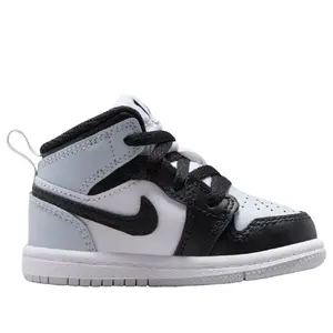 Toddler's Jordan 1 Mid Black/Black-Aura-Squadron Blue (DQ8425 002)