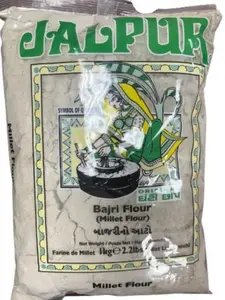 Jalpur Bajri Flour Millet Flour 1kg Pure Stone-Ground Gluten-Free Fiber-Rich Nutritious Versatile for Rotis Porridges Flatbreads Baked Goods