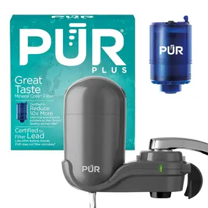 PUR PLUS Faucet Mount Water Filtration System – Mineral Core Filter – Lead‑Reducing – Horizontal Mount