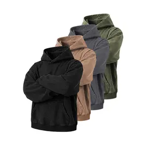 Unisex Blended Cotton Plain Hooded Drop Shoulder Essential Sweatshirt - Regular Fit Casual Long Sleeve Top with Cozy Warmth for Fall Winter Daily Wear, Weekend Errands & Lazy Home Lounging