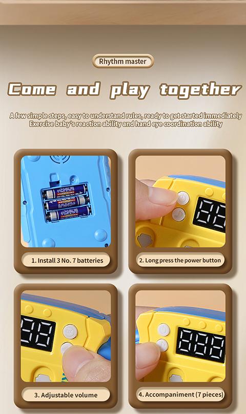 2026 New LED Light Music Fidget Toy Rhythm Master Finger Game Stress Relief ,Focus Training,Memory Boost,Hand-Eye Coordination Portable Sensory Toy,Couple Interactive Friend Party Game,Birthday Gift ,Holiday Present Cool Autism Gift for Kids Adults Teens