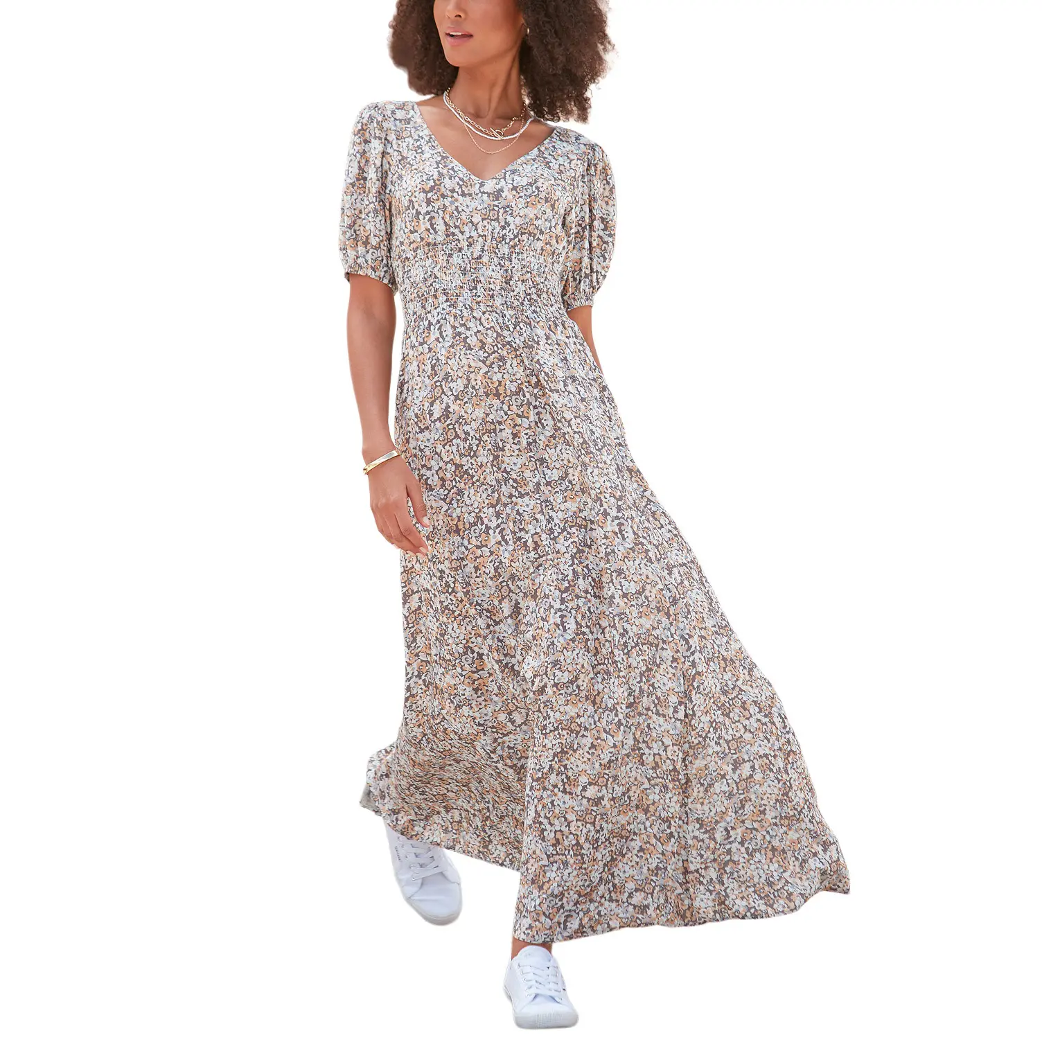 LASCANA Women's Floral Print Maxi Dress