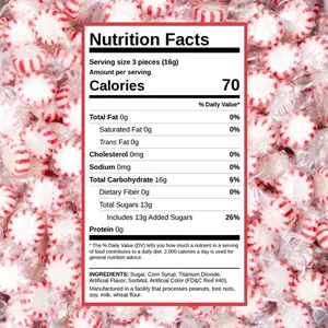 Bulk Starlight Peppermints Hard Candy – Approx. 180 Pieces, 2 lb Bag – Individually Wrapped Peppermint Discs for Parties, Candy Bowls & Holiday Treats