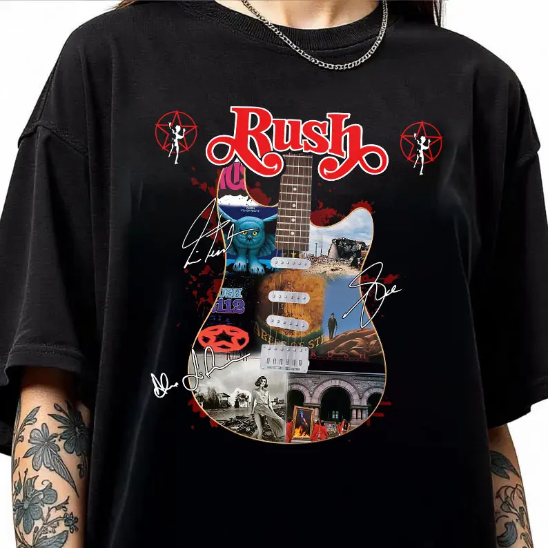 Rush Band Vintage Shirt, Classic Progressive Rock Music Fan Graphic Tee, Retro Concert Tour Unisex T-Shirt