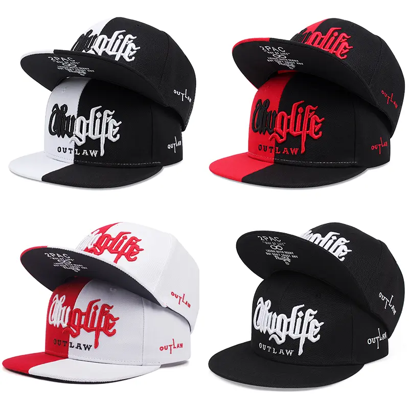 NEW HATS The letters' thug life ' Embroidered Hip Hop Unisex Baseball Cap Casual Outing Hat Outdoor Activities Adjustable Snapback Cap