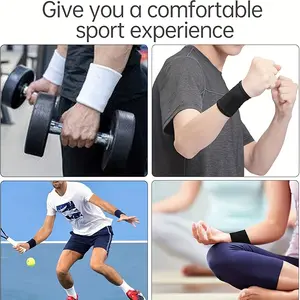 10-pack sports wristbands | Unisex sweat-absorbing and breathable elastic wristbands | Adjustable fit and support design | Lightweight and comfortable fitness equipment | Suitable for training, running, basketball, and other sports scenarios