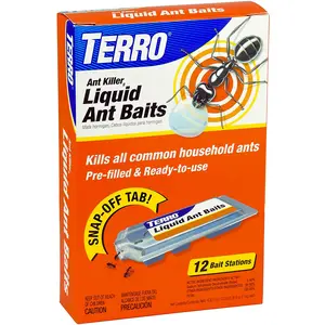 TERRO T300B Liquid Ant Killer, 12 Bait Stations Terro