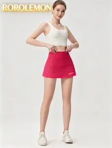 Ultra-Soft High Waist Tennis Skirt with Built-in Shorts, Women’s A-Line Athletic Skort, Wrinkle-Resistant & Anti-Chafe