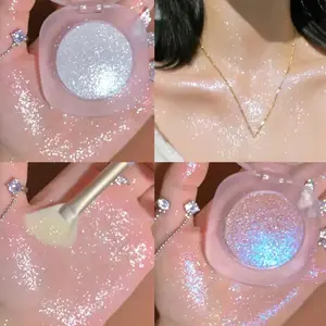 Diamond Glitter Mashed Potatoes Highlighter Diamond Highlighter Makeup Gel Face and Body Brighten Glitter Natural Contour Makeup Bronzer Cosmetic
