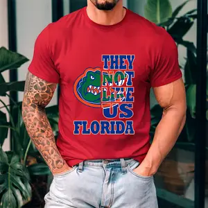 They Not Like Us Florida T-Shirt – Bold Southern Pride Tee with Retro Gator-Inspired Graphic, Game Day Streetwear