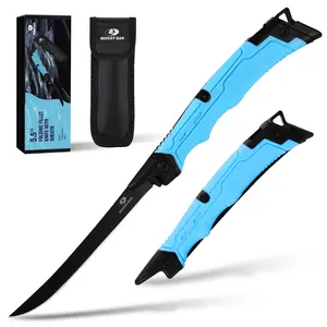 #JumpstartSale Mossy Oak Fillet Knife, 5.5'' Folding Fillet Knife with Razor Sharp 5Cr15 Stainless Steel Blade, Non-Slip Handle, Protective Sheath, Rust & Corrosion-Resistant Filet Knives for Fish Filleting & Boning