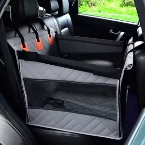 Foldable Dog Car Seat for Single Seat,Breathable Waterproof Pet Booster Seat TravelCarrier, Space-Saving Non-Slip Car Seat Coverfor Small Medium Dogs Cats
