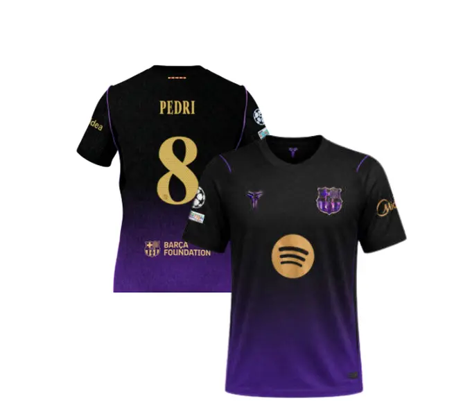 Purple Black Soccer Jersey for Men | Lightweight Breathable Football Training Shirt | Quick-Dry Athletic Sportswear