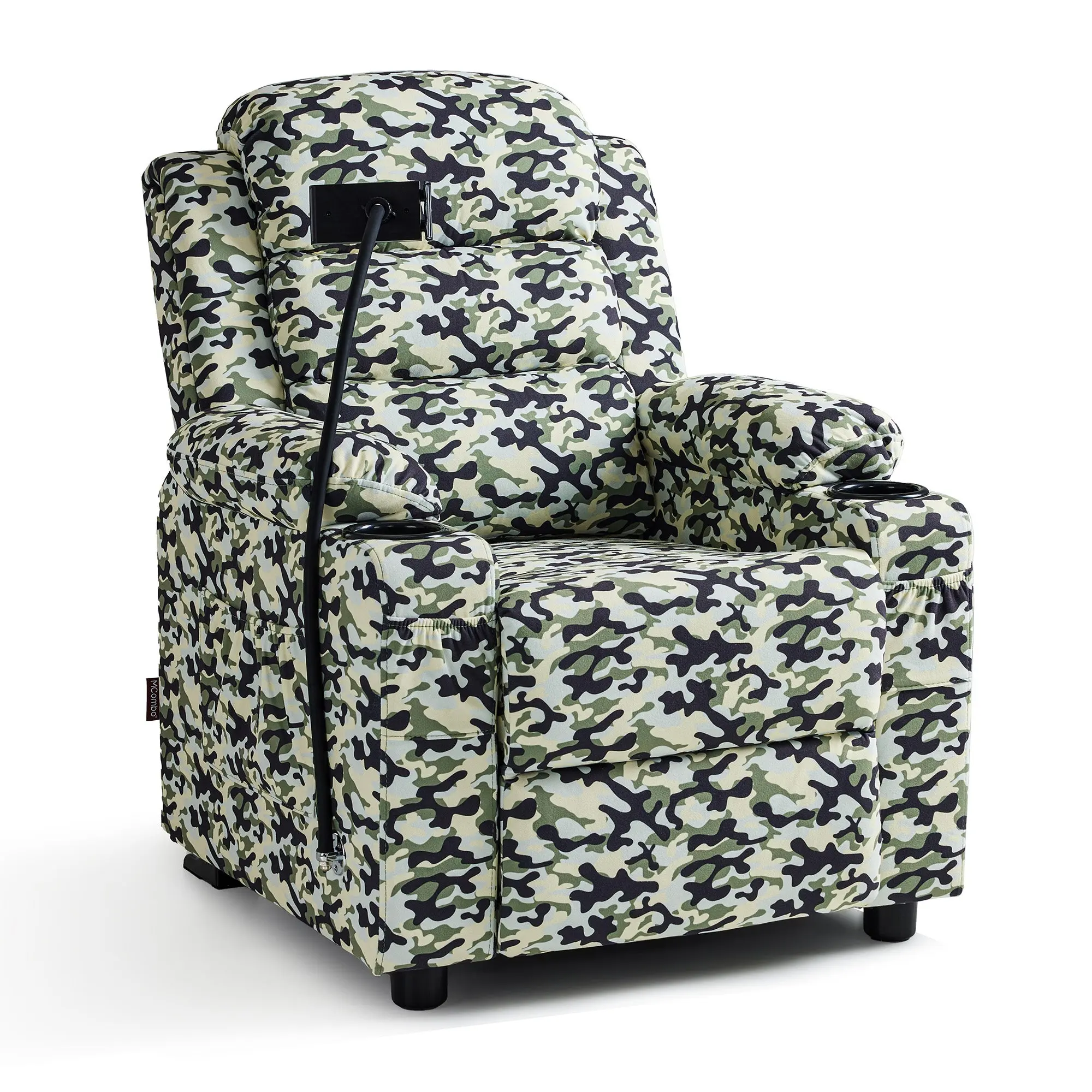 Bigger Kids Recliner for Ages 5+, Teens Recliner with iPad Stand, Child Reclining Chair with Cup Holders 7377