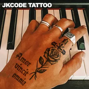 Waterproof Temporary Tattoo Stickers, Rose Cross Design, Plant Floral Tattoos, Magic Color Changing, Lasts 1-2 Weeks, Women's Exclusive, Flower