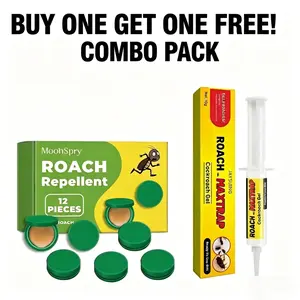 Buy 1 Get FREE! MoonSpry Roach Repellent, MaxTrap Killer Gel - Dual-Effect Cockroach Exterminator for Home, Kitchen outdoor application