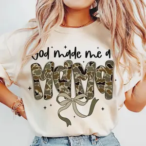 God Made Me a Mama T-Shirt, Mother Coquette Bow Sweatshirt, Mama Duck Camo Shirt, Mother Day Gift