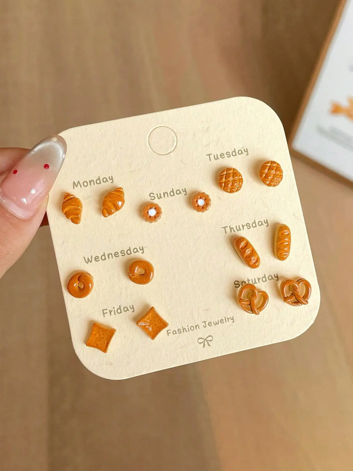 Cute Cartoon Caramel Bread & Donut Design Stud Earrings, Stud Earring Sets, Elegant Minimalist Earrings, Minimalist Jewelry Gift for Women, Versatile Daily Wear Accessories, Earrings Studs