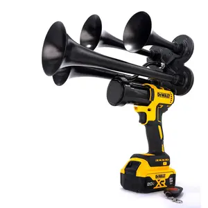 DeWalt Impact Train Air Horn Core Model - 20V Battery Powered, 4 Precision-Tuned Metal Trumpets, Remote Control, All-Metal Construction, Compact & Reliable