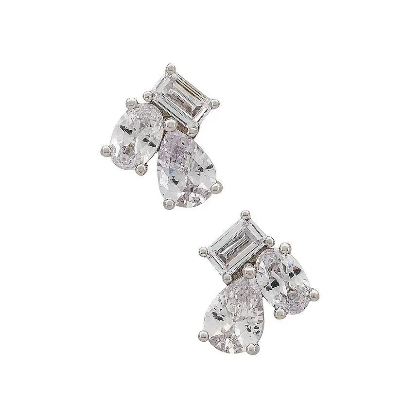 SHASHI Pierre Stud in Silver