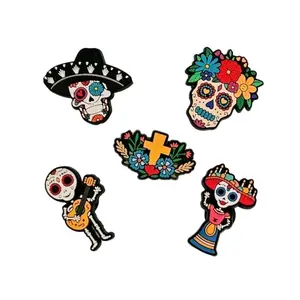 Dia de Muertos Shoe Charms 5ct shoeaccessories fashionable novelty shoe decoration