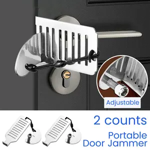 2 Counts of Improved Portable Door Lock,ultra-compact and travel-ready size slips into pocket wallet or handbag