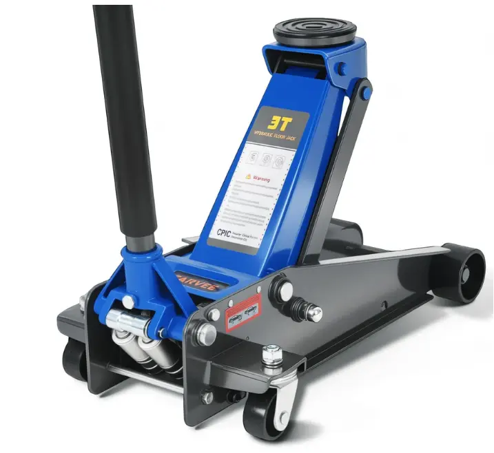 3 Ton Low Profile Hydraulic Racing Floor Jack with Dual Piston Quick Lift Pump Heavy Duty Steel Overload Protection 5-13.39 Inch Car SUV Truck, Blue