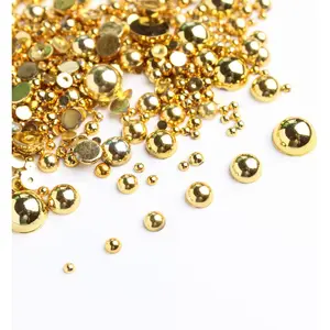 1000 Pcs Mixed Sizes 2mm-8mm  Imitation Pearls Half Ball Flatback Bead Loose Beads Gem Scrapbook Craft DIY Decorations