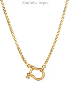 Waterproof Stainless Steel Chain Necklace, Unisex Casual Trendy Pendant Necklace, Fashion Jewelry for Party & Daily Wear, All-Match Exquisite Layering Necklace with Clasp, Perfect Birthday Gift