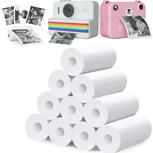 Instant Camera Print Paper, 10 Rolls Thermal Printer Paper, Photo Printer Paper for Camera, Camera Accessories for Home & School & Travel