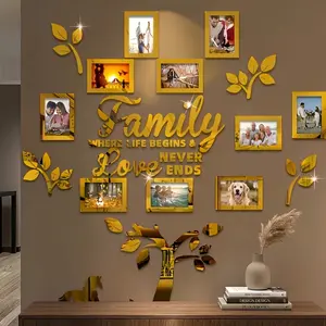 10PCS Acrylic Mirror Wall Stickers Self-Adhesive Removable Mirror Tiles No Drilling | Modern Mirror Wall Decor for Living Room Bedroom Office Entryway DIY Home Decoration
