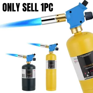 Mini Gas Torch Head Trigger Start Welding Tip Mapp Propane Map Gas Burner for Soldering Welding DIY Cooking Welding Tool Home Industrial