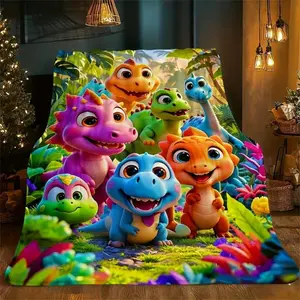 Dinosaur Blanket Dinosaur Lovers Blanket Soft Flannel Blanket Suitable For Sofa Beds Living Rooms Suitable For Children And Adults Birthday Gifts Christmas Blanket